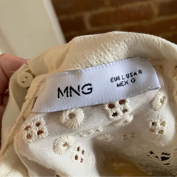 Mango Embroidered Panel Blouse - New With Tags - Picture 11 of 16